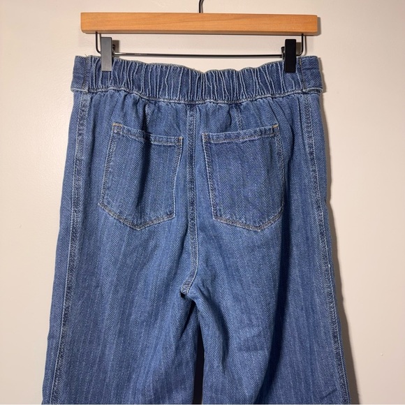 Rachel Roy Blue Cropped Wide Leg Denim Size Large 100% Cotton - Picture 5 of 10